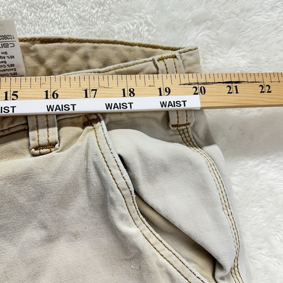 Carhartt Cargo Pants Mens 42x34 Cream Double Knee Distressed Stained "Read"‎ - Picture 8 of 16